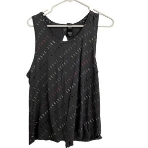 Victoria Sport Asymmetrical Cut Out Back Sleeveless Tank Top - M